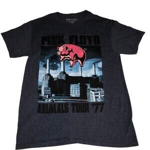 Pink Floyd Animals 1977 Tour Shirt Pig Size S Blue Band Tee Short Sleeve Unisex